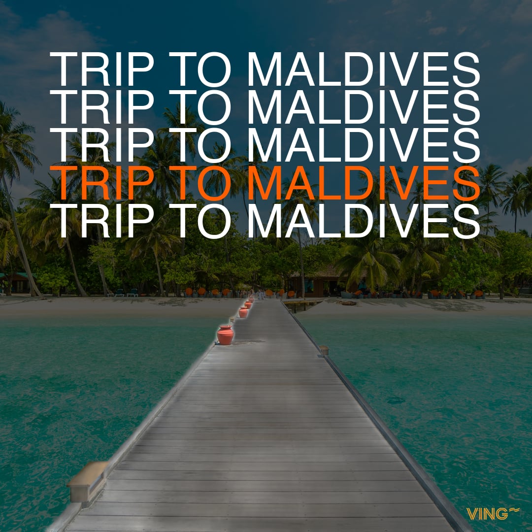 Maldives trip ad